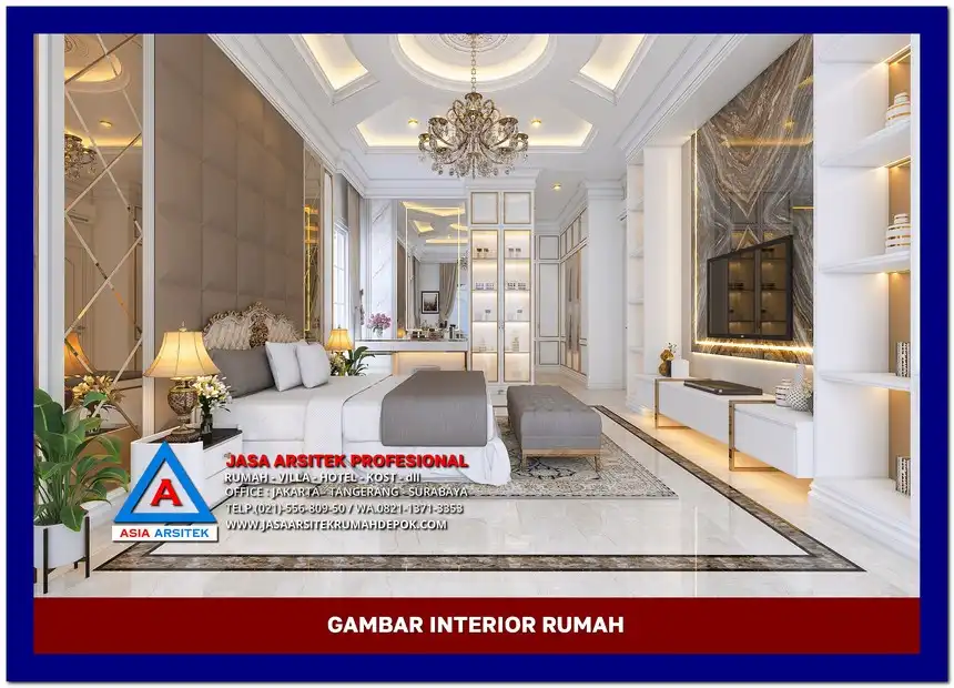 kamar utama Gambar Rumah Mewah 2 Lantai Terbaik di lahan 19x63 meter, gambar rumah mewah, desain rumah mewah, arsitektur rumah mewah, rumah mewah modern
