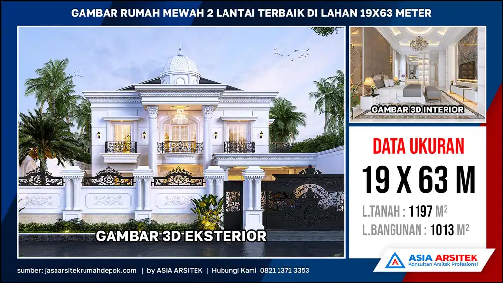 hd Gambar Rumah Mewah 2 Lantai Terbaik di lahan 19x63 meter, gambar rumah mewah, desain rumah mewah, arsitektur rumah mewah, rumah mewah modern