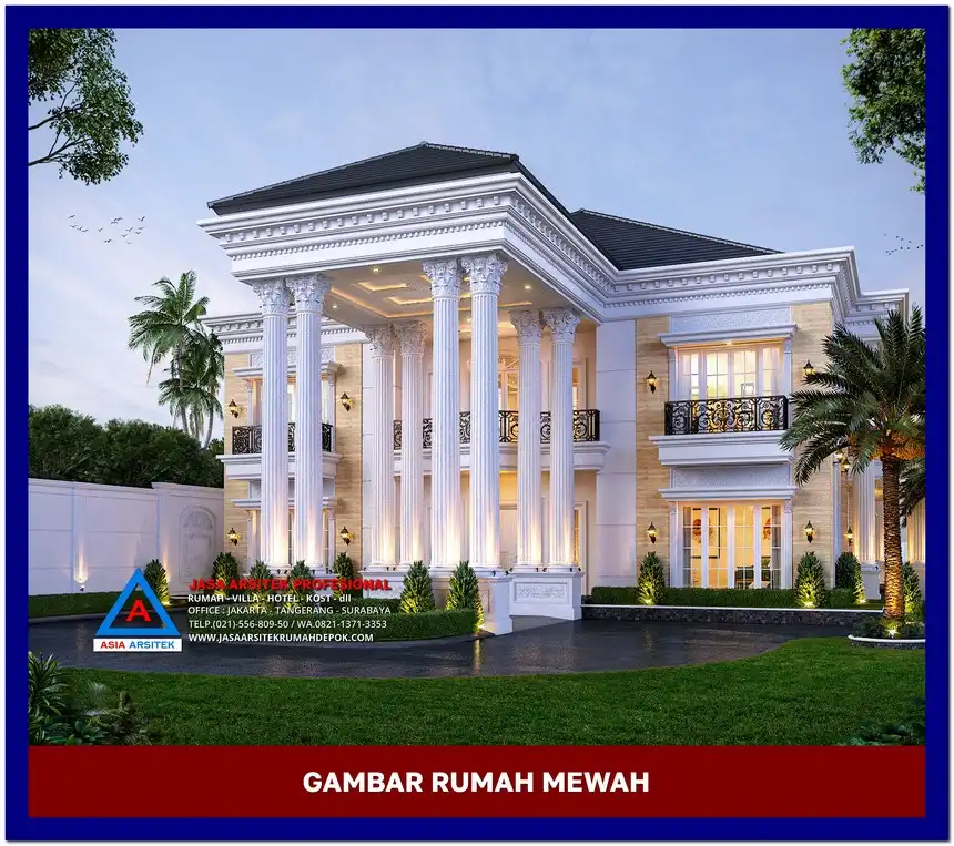 tampak depan Gambar Rumah Mewah 2 Lantai di lahan 20x30 meter, gambar rumah mewah, desain rumah mewah, arsitektur rumah mewah, rumah mewah modern