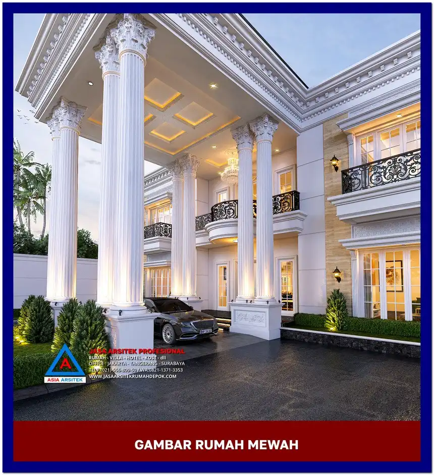 pilar rumah Gambar Rumah Mewah 2 Lantai di lahan 20x30 meter, gambar rumah mewah, desain rumah mewah, arsitektur rumah mewah, rumah mewah modern