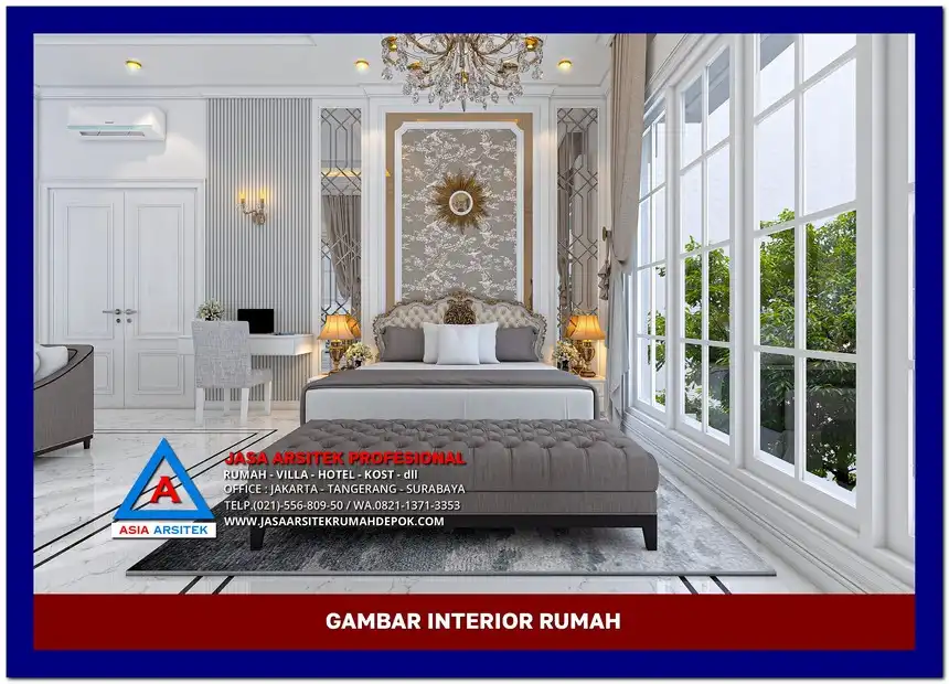 kamar utama Gambar Rumah Mewah Klasik 3 Lantai di lahan 28x24 meter, gambar rumah mewah, desain rumah mewah, arsitektur rumah mewah, rumah mewah modern