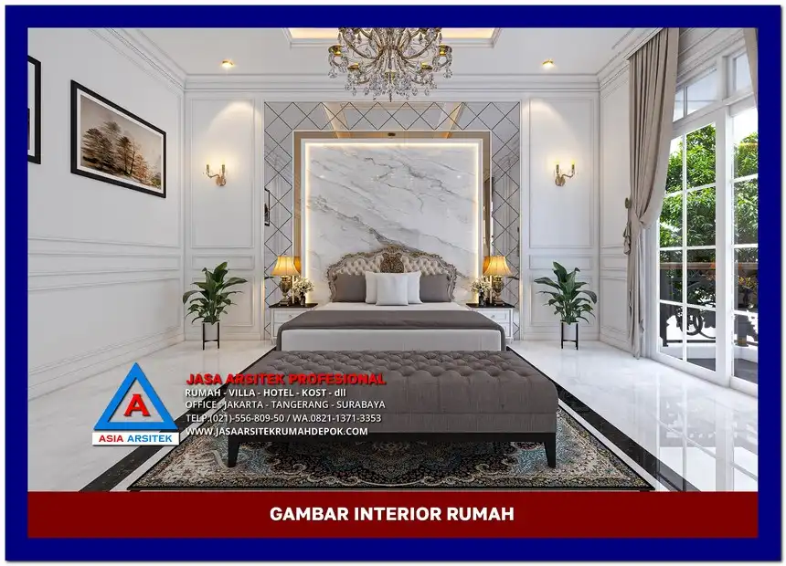 kamar tidur utama Gambar Rumah Mewah Terbaik di lahan 18x47 meter, gambar rumah mewah, desain rumah mewah, arsitektur rumah mewah, rumah mewah modern