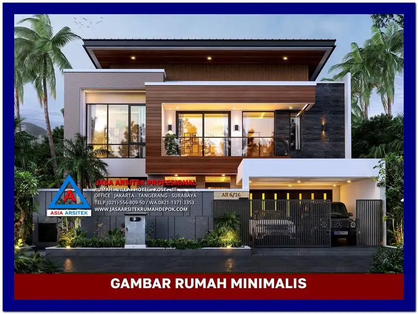 tampak depan Gambar Rumah Minimalis 2 Lantai di Lahan 15x22 meter, rumah minimalis, gambar rumah minimalis, desain rumah minimalis