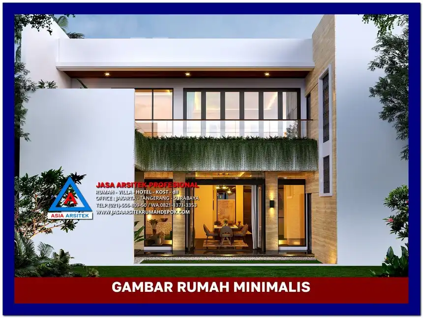view belakang Gambar Rumah Minimalis 2 Lantai di Lahan 15x22 meter, rumah minimalis, gambar rumah minimalis, desain rumah minimalis
