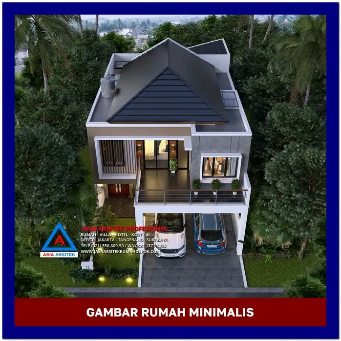 Gambar Rumah Minimalis 2 Lantai di Lahan 9x15 meter - Jasa Arsitek ...