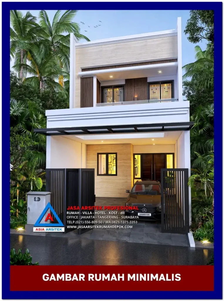 view depan Gambar Rumah Minimalis 3 Lantai di Lahan 6x16 meter, rumah minimalis, gambar rumah minimalis, desain rumah minimalis