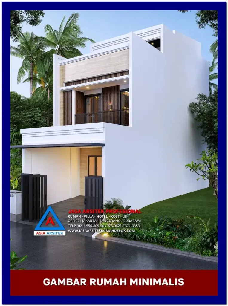 tampak samping kanan Gambar Rumah Minimalis 3 Lantai di Lahan 6x16 meter, rumah minimalis, gambar rumah minimalis, desain rumah minimalis