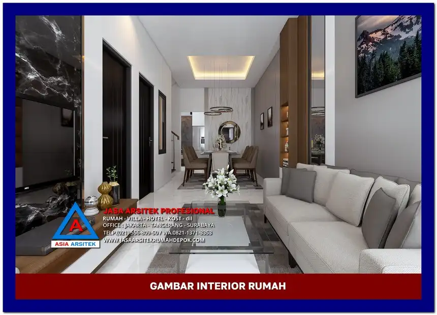 ruang bersama Gambar Rumah Minimalis 3 Lantai di Lahan 6x16 meter, rumah minimalis, gambar rumah minimalis, desain rumah minimalis