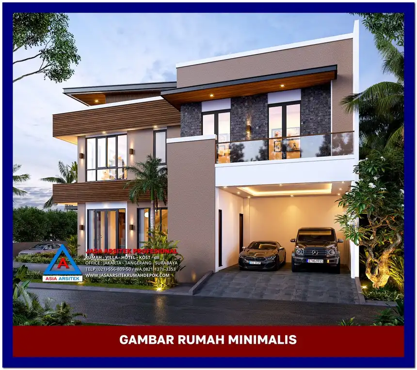 tampak samping kanan Gambar Rumah Minimalis Modern 2 Lantai 3 Kamar, rumah minimalis, gambar rumah minimalis, desain rumah minimalis