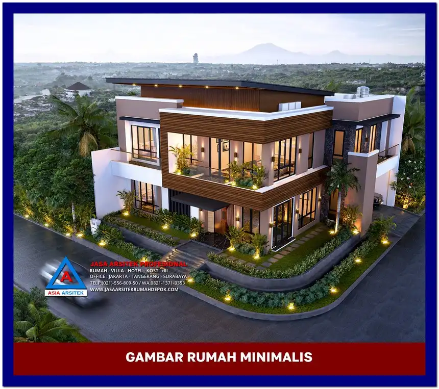 tampak atas Gambar Rumah Minimalis Modern 2 Lantai 3 Kamar, rumah minimalis, gambar rumah minimalis, desain rumah minimalis