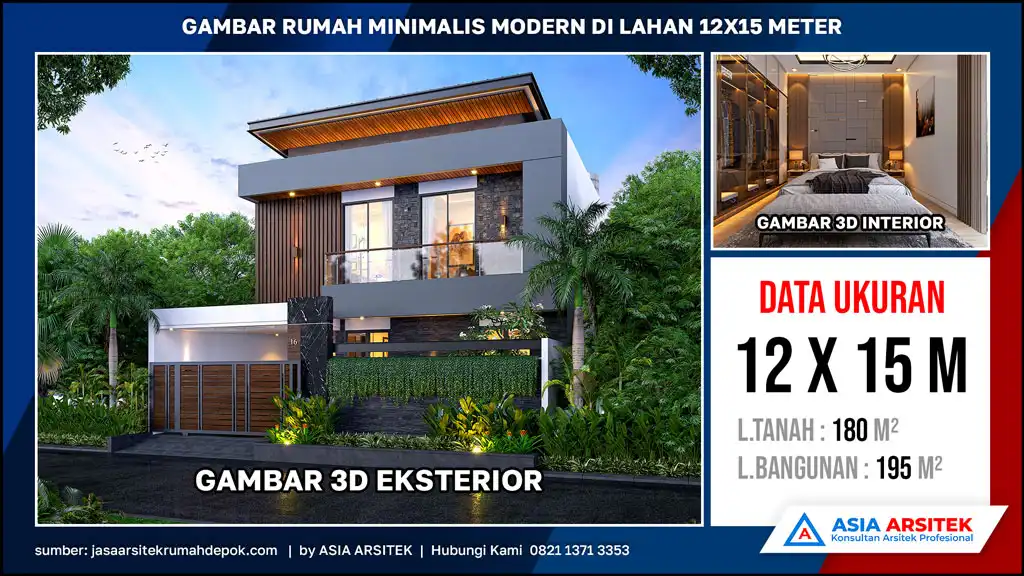 hd Gambar Rumah Minimalis Modern di Lahan 12x15 meter, rumah minimalis, gambar rumah minimalis, desain rumah minimalis