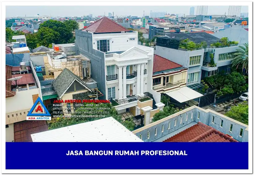tampak atas bangunan Harga Borongan Bangun Rumah Depok 2025, jasa arsitek rumah, biaya bangun rumah per meter, jasa bangun rumah per meter, kontraktor bangun rumah, jasa bangun rumah borongan, harga bangun rumah per meter