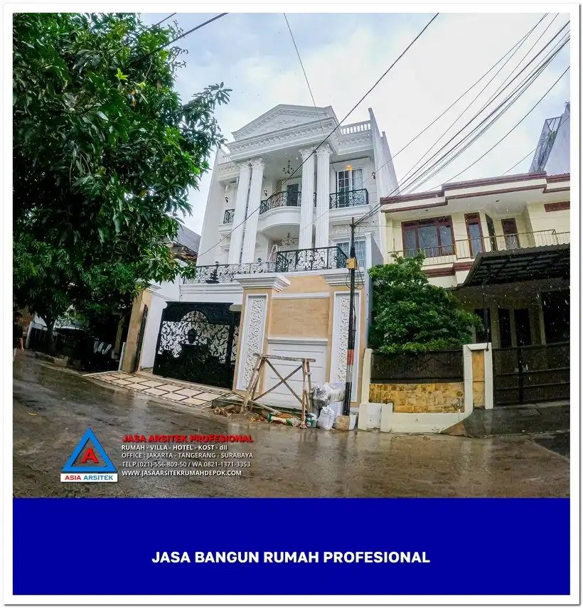 depan kanan bangunan Harga Borongan Bangun Rumah Depok 2025, jasa arsitek rumah, biaya bangun rumah per meter, jasa bangun rumah per meter, kontraktor bangun rumah, jasa bangun rumah borongan, harga bangun rumah per meter