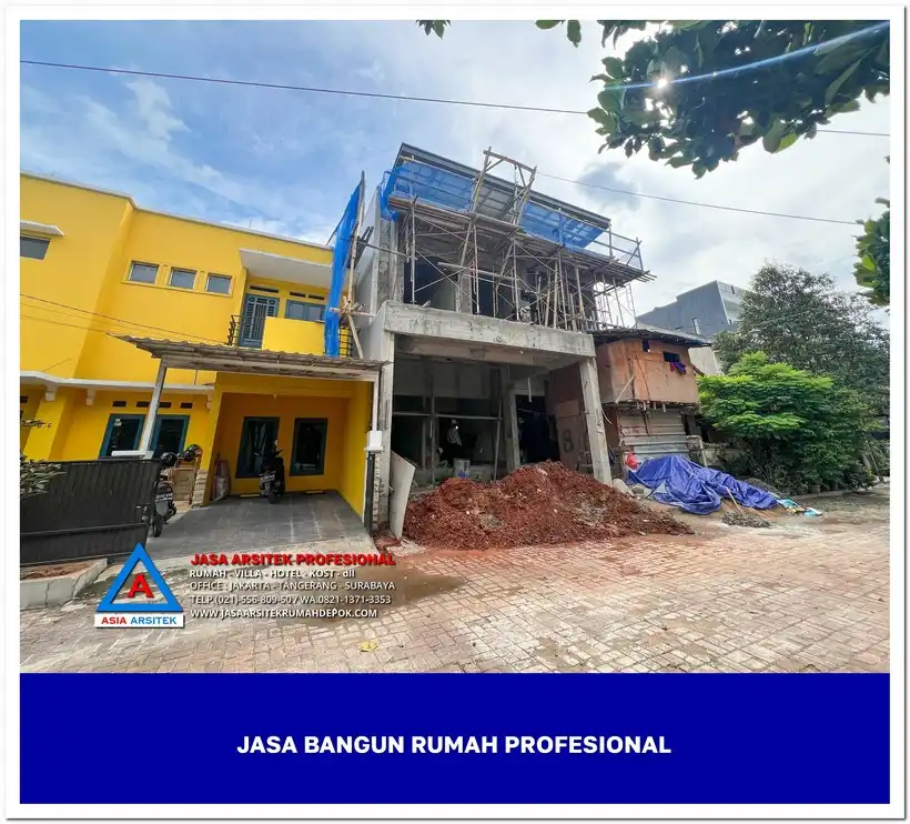 view depan bangunan Jasa Bangun Rumah Bergaransi Di Depok, jasa arsitek rumah, biaya bangun rumah per meter, jasa bangun rumah per meter, kontraktor bangun rumah, jasa bangun rumah borongan, harga bangun rumah per meter