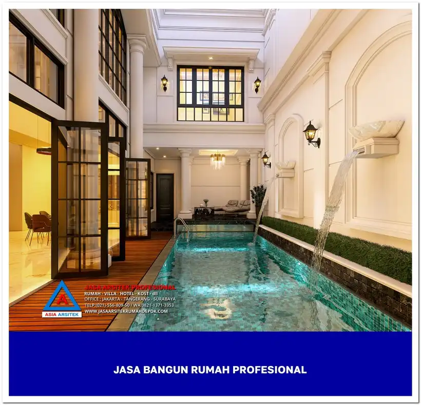 kolam renang Jasa Bangun Rumah Borongan Atau Harian di Depok, jasa arsitek rumah, biaya bangun rumah per meter, jasa bangun rumah per meter, kontraktor bangun rumah, jasa bangun rumah borongan, harga bangun rumah per meter