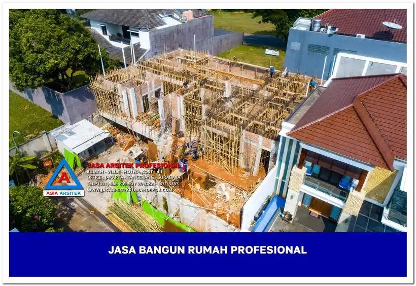 tampak atas bangunan Jasa Bangun Rumah Borongan Atau Harian di Depok, jasa arsitek rumah, biaya bangun rumah per meter, jasa bangun rumah per meter, kontraktor bangun rumah, jasa bangun rumah borongan, harga bangun rumah per meter