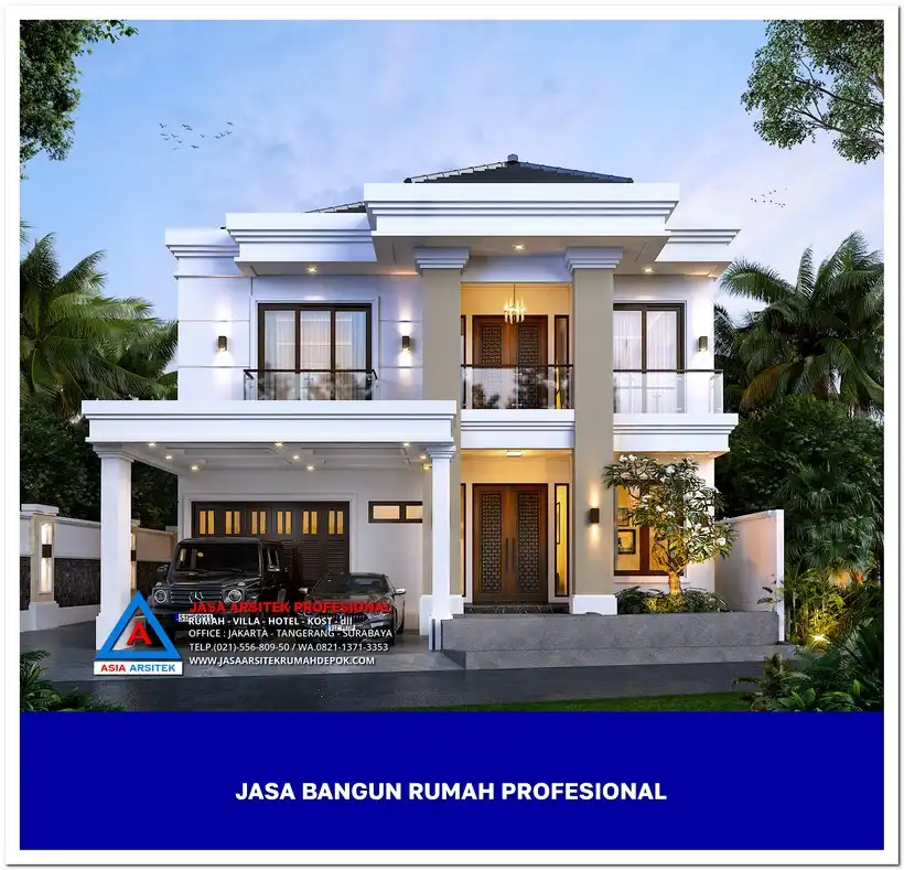 tampak depan Jasa Bangun Rumah Cepat & Berkualitas Di Depok, jasa arsitek rumah, biaya bangun rumah per meter, jasa bangun rumah per meter, kontraktor bangun rumah, jasa bangun rumah borongan, harga bangun rumah per meter