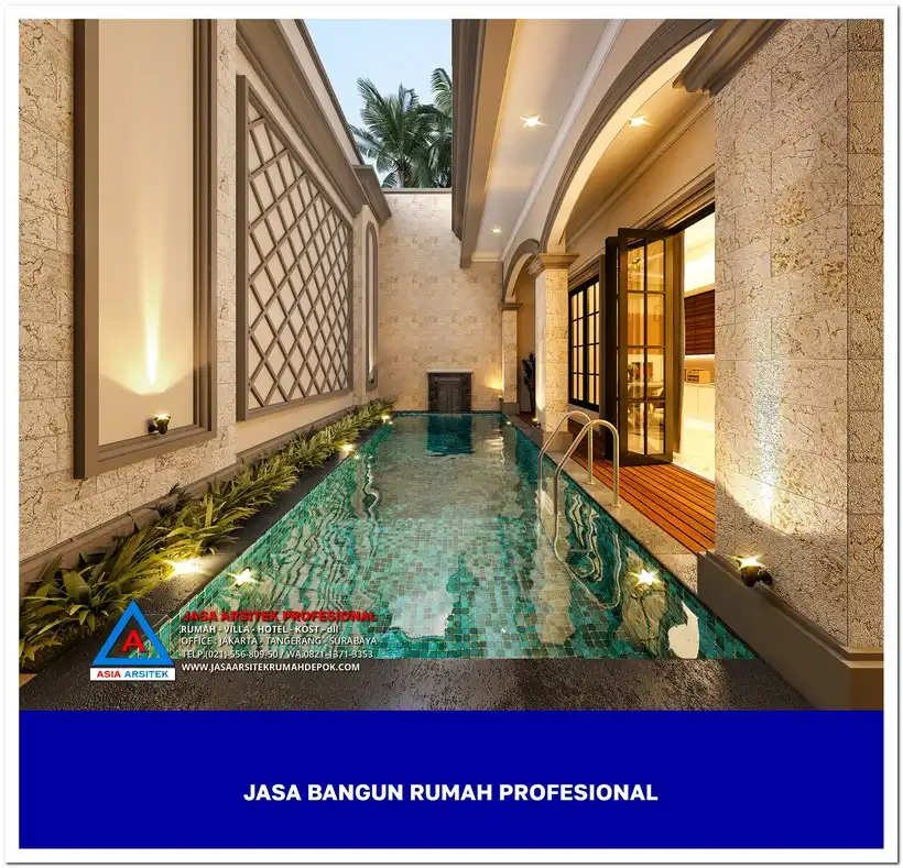 kolam renang Jasa Bangun Rumah Di Depok Jakarta Bandung Surabaya, jasa arsitek rumah, biaya bangun rumah per meter, jasa bangun rumah per meter, kontraktor bangun rumah, jasa bangun rumah borongan, harga bangun rumah per meter
