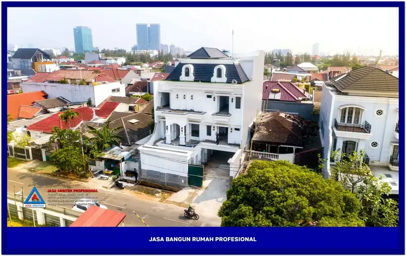tampak atas bangunan Jasa Desain Dan Bangun Rumah Depok, jasa arsitek rumah, biaya bangun rumah per meter, jasa bangun rumah per meter, kontraktor bangun rumah, jasa bangun rumah borongan, harga bangun rumah per meter
