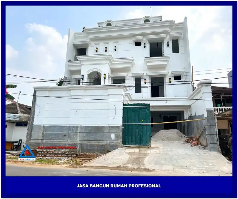 tampak depan banunan Jasa Desain Dan Bangun Rumah Depok, jasa arsitek rumah, biaya bangun rumah per meter, jasa bangun rumah per meter, kontraktor bangun rumah, jasa bangun rumah borongan, harga bangun rumah per meter