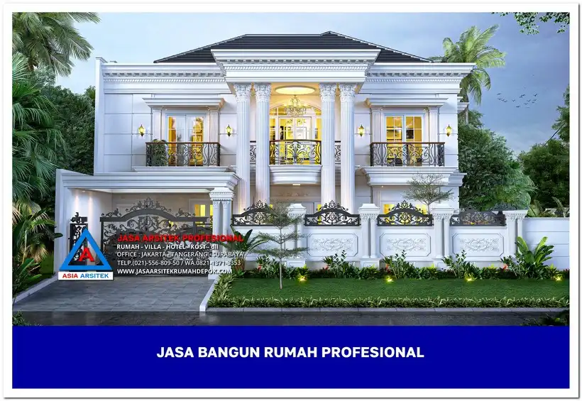 tampak depan Jasa Desain Rumah Dan Pembangunan Di Depok, jasa arsitek rumah, biaya bangun rumah per meter, jasa bangun rumah per meter, kontraktor bangun rumah, jasa bangun rumah borongan, harga bangun rumah per meter