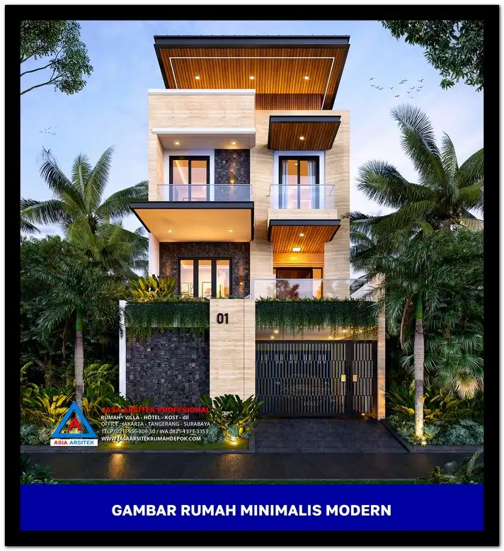 tampak depan Gambar Rumah Minimalis Modern 3 Lantai di Lahan 8x18 meter, rumah minimalis, gambar rumah minimalis, desain rumah minimalis