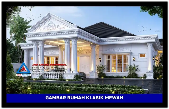 pilar rumah Gambar Rumah Klasik 1 Lantai 38x74 meter, gambar rumah klasik, desain rumah klasik, model rumah klasik, rumah klasik elegan, inspirasi rumah klasik, contoh rumah klasik