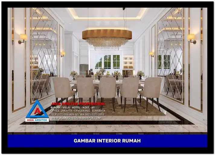 ruang makan Gambar Rumah Klasik 1 Lantai 38x74 meter, gambar rumah klasik, desain rumah klasik, model rumah klasik, rumah klasik elegan, inspirasi rumah klasik, contoh rumah klasik