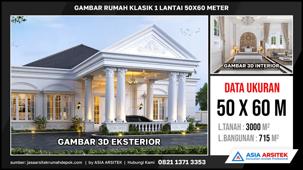 hd Gambar Rumah Klasik 1 Lantai 50x60 meter, gambar rumah klasik, desain rumah klasik, model rumah klasik, rumah klasik elegan, inspirasi rumah klasik, contoh rumah klasik