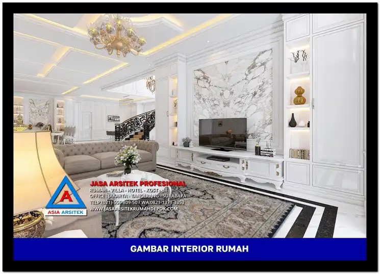 ruang bersama Gambar Rumah Mewah Klasik 2 Lantai Luas 877 m2, gambar rumah mewah, desain rumah mewah, arsitektur rumah mewah, rumah mewah modern